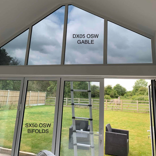 Gable windows and bifold doors