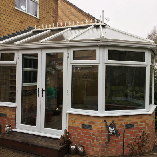 Window film on house extension windows and door