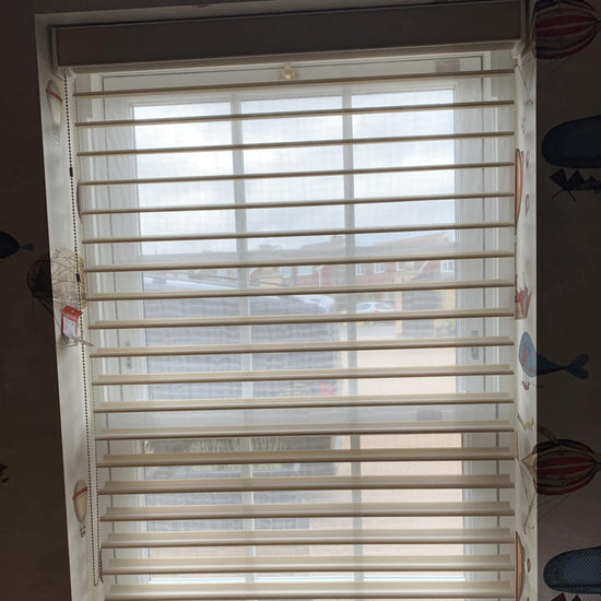 Window fitted with blinds