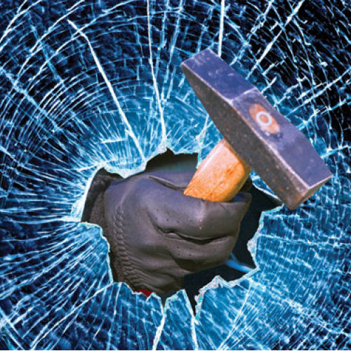 Hammer breaking glass
